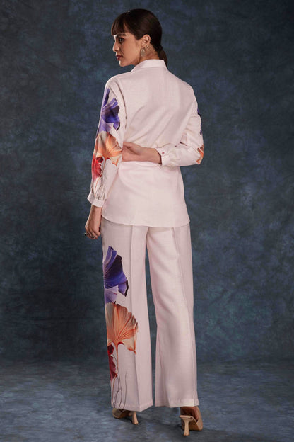 Light Pink Colour Linen Co-Ord Set VSTP1080950