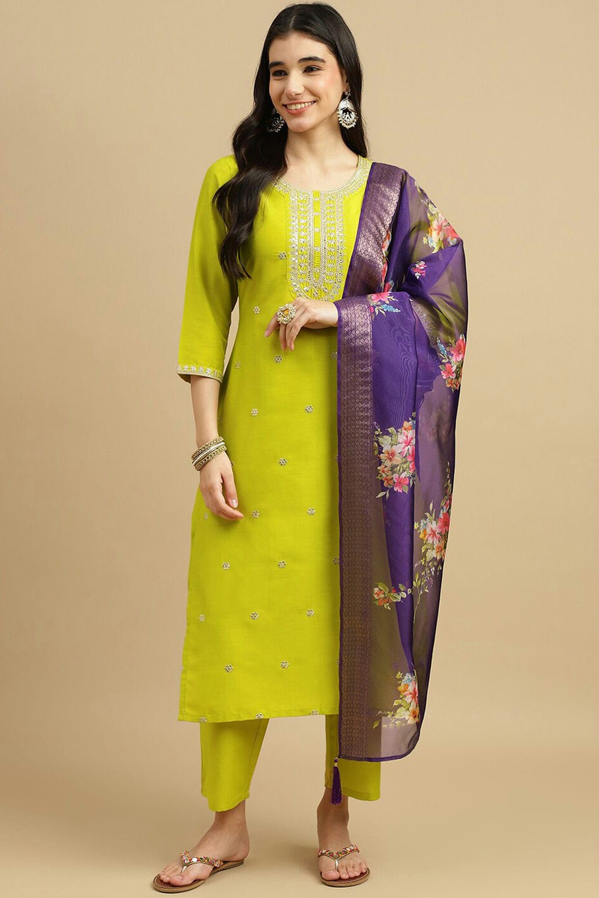 Lime-Yellow-Colour-Embroidery-Chinon-Stitched-Suit-VSSS1112479