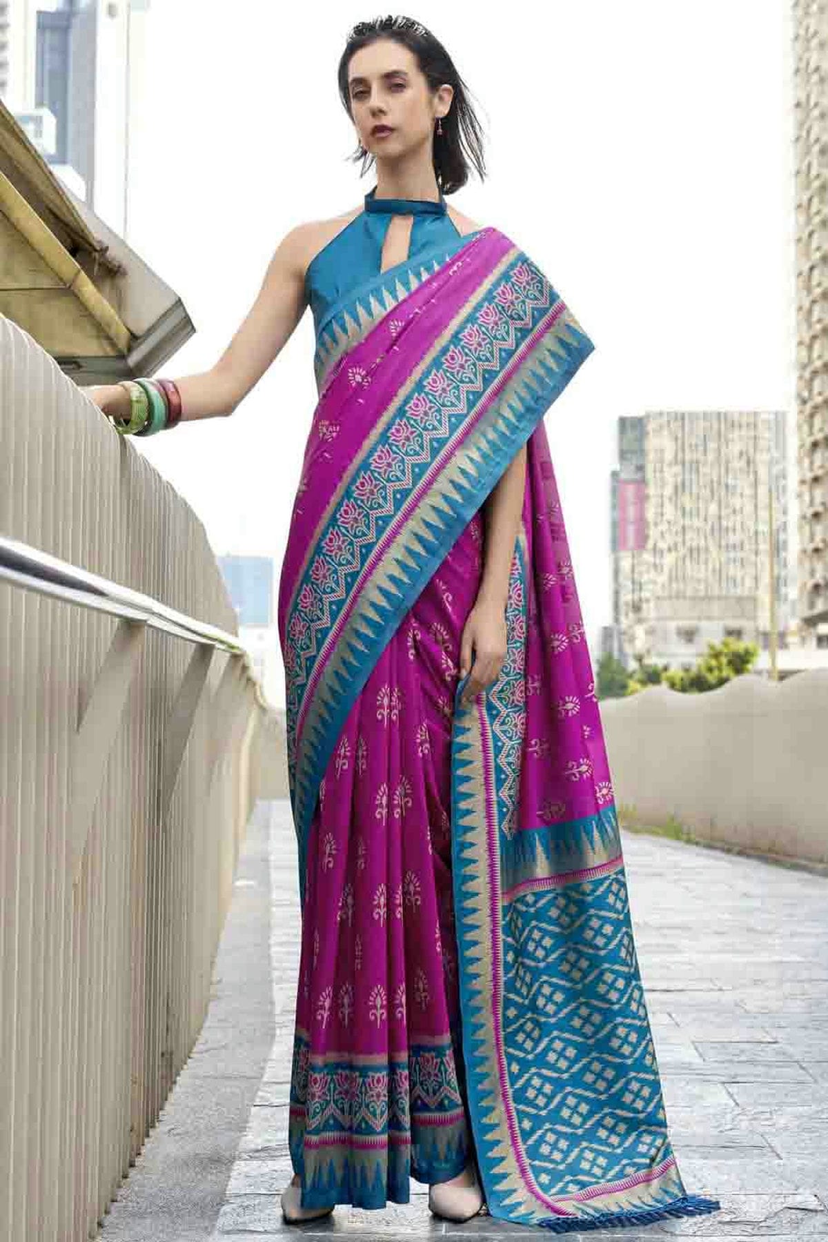 Magenta Colour Soft Silk Printed Traditional Sarees VSSD1113724