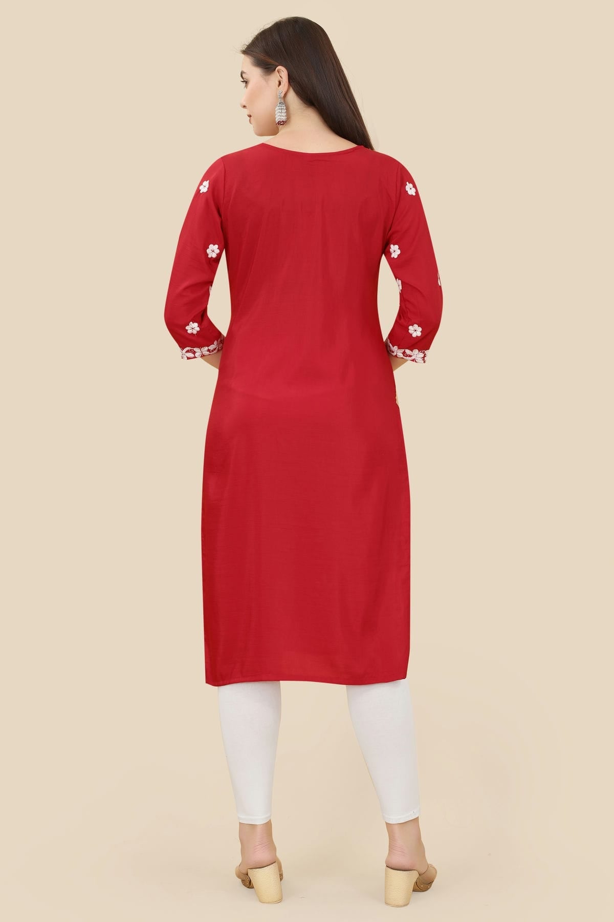Maroon Colour Chinon Silk Kurti VSKR1111010