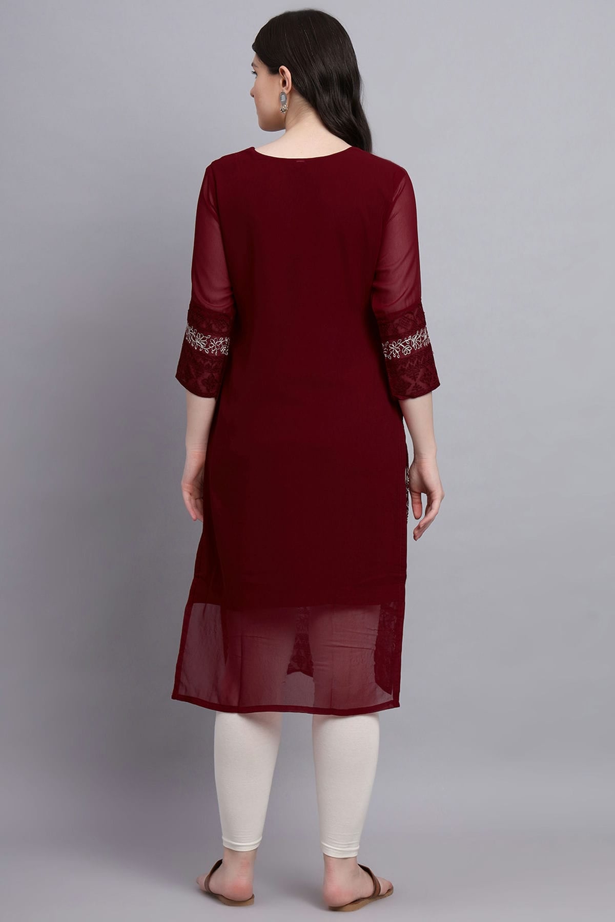 Maroon Colour Georgette Kurti VSKR1111165