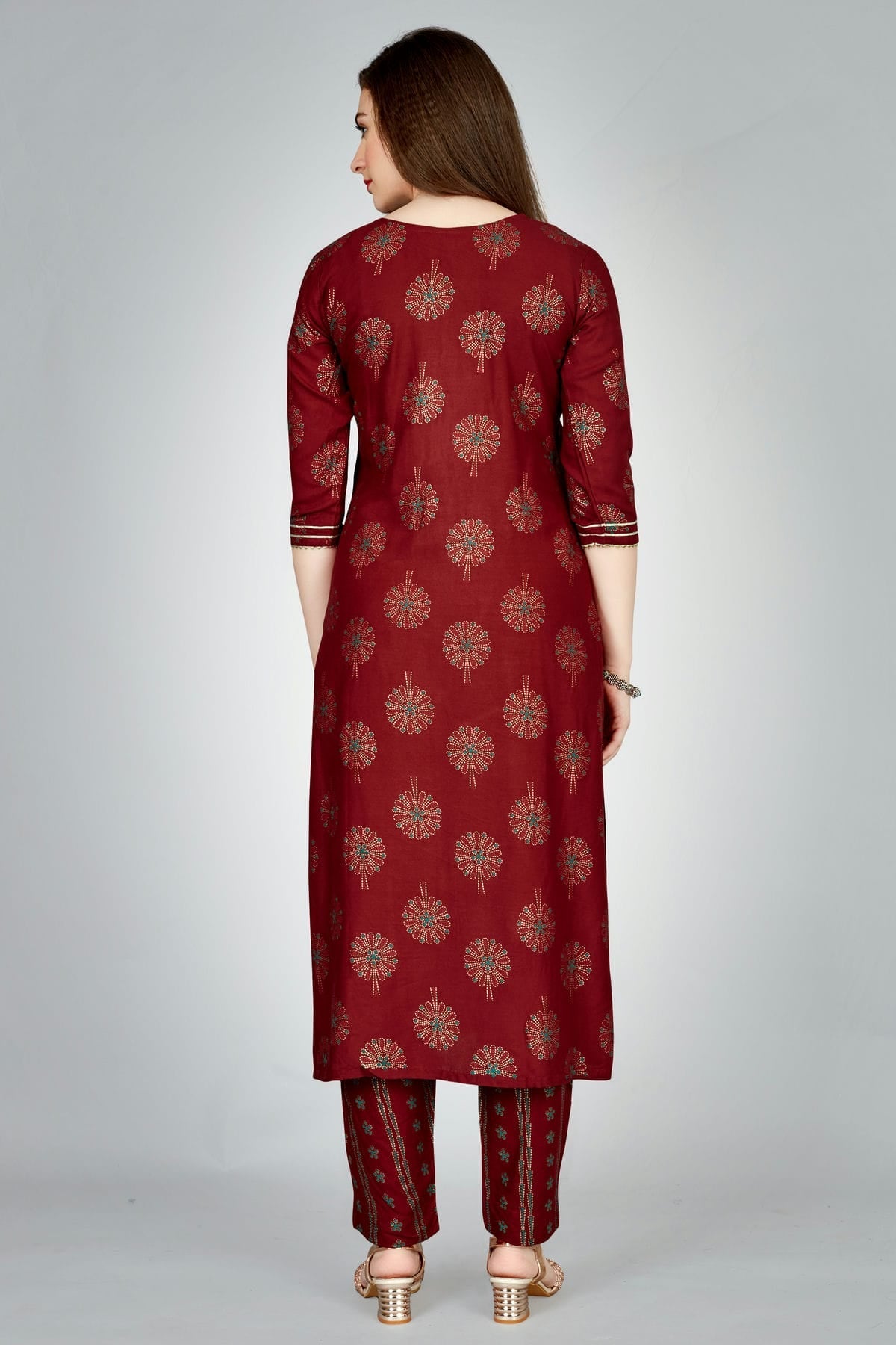 Maroon Colour Rayon Kurta And Pant Set VSKR1111316
