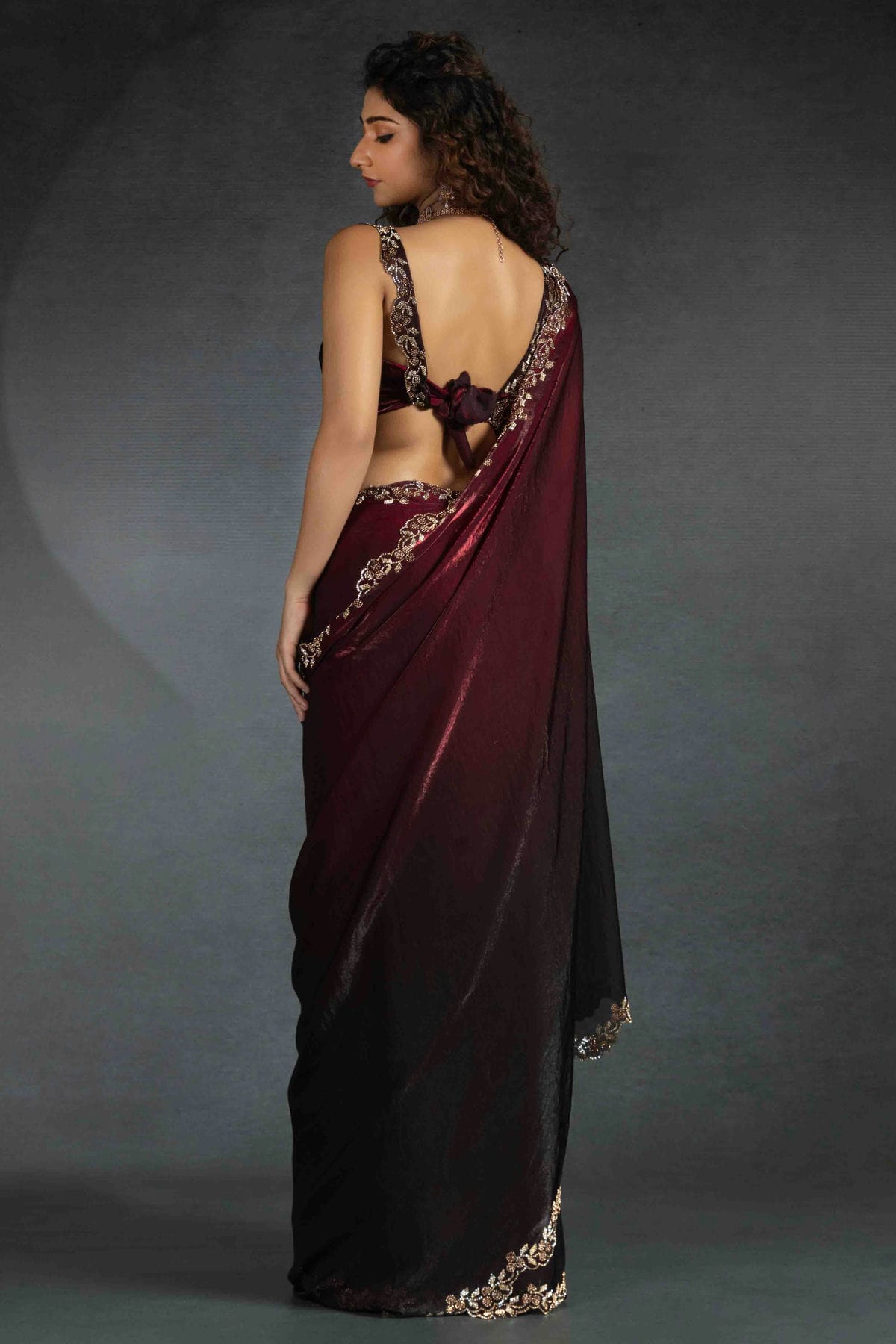 Maroon Colour Satin Silk Designer Saree VSSD1122001
