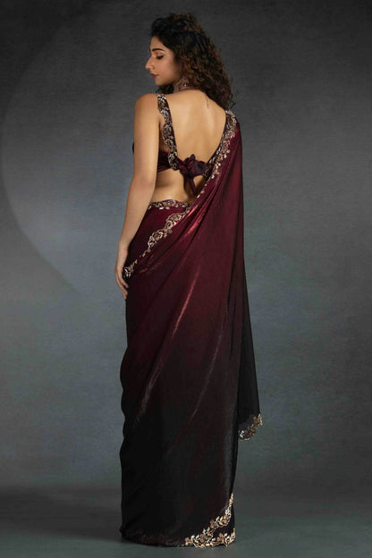 Maroon Colour Satin Silk Designer Saree VSSD1122001