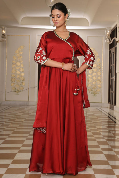 Maroon-Colour-Semi-Stitched-Rangoli-Silk-Anarkali-Suit-VSSM1170037