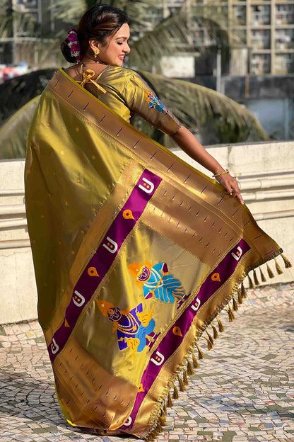 Mehendi Green Colour Soft Silk Traditional Saree