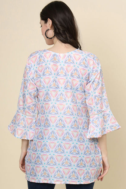 Multi Colour Cotton Printed Work Readymade Top VSTP1110792