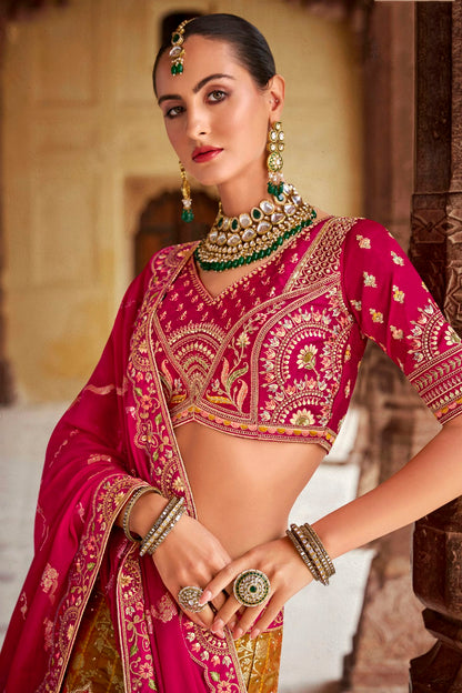 Multicolour Banarasi Silk Bridal Lehenga Choli VSLC1290098