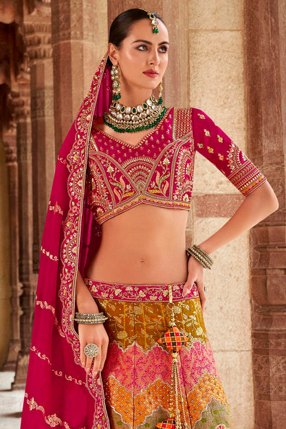 Multicolour Banarasi Silk Bridal Lehenga Choli VSLC1290098