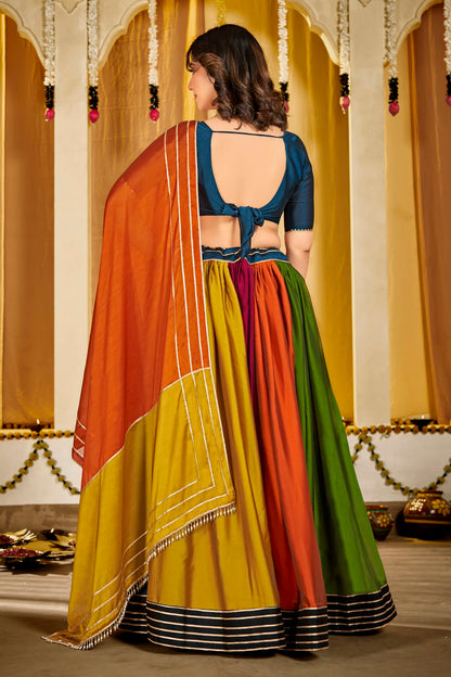 Multicolour Colour Embroidery Work Rangoli Silk Navratri Lehenga VSLD1170024