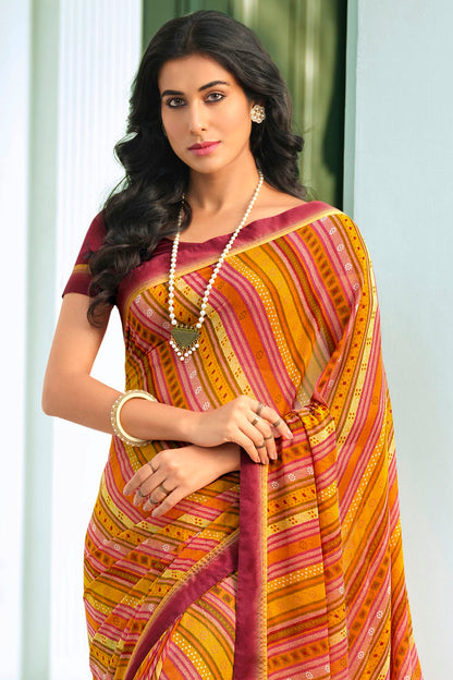 Multicolour Georgette Printed Saree VSSD1180052
