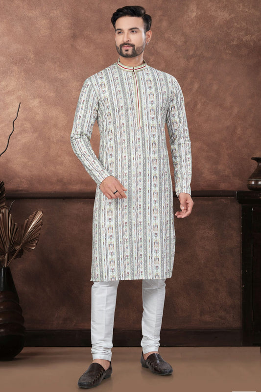 Multicolour Soft Rayon Kurta Pajama