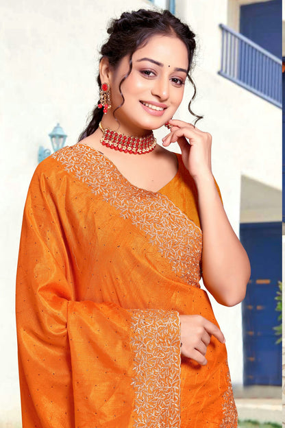 Mustard Colour Art Silk Designer Saree VSSD1121837