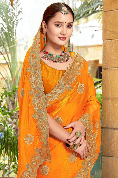 Mustard Colour Silk Designer Saree VSSD1121974