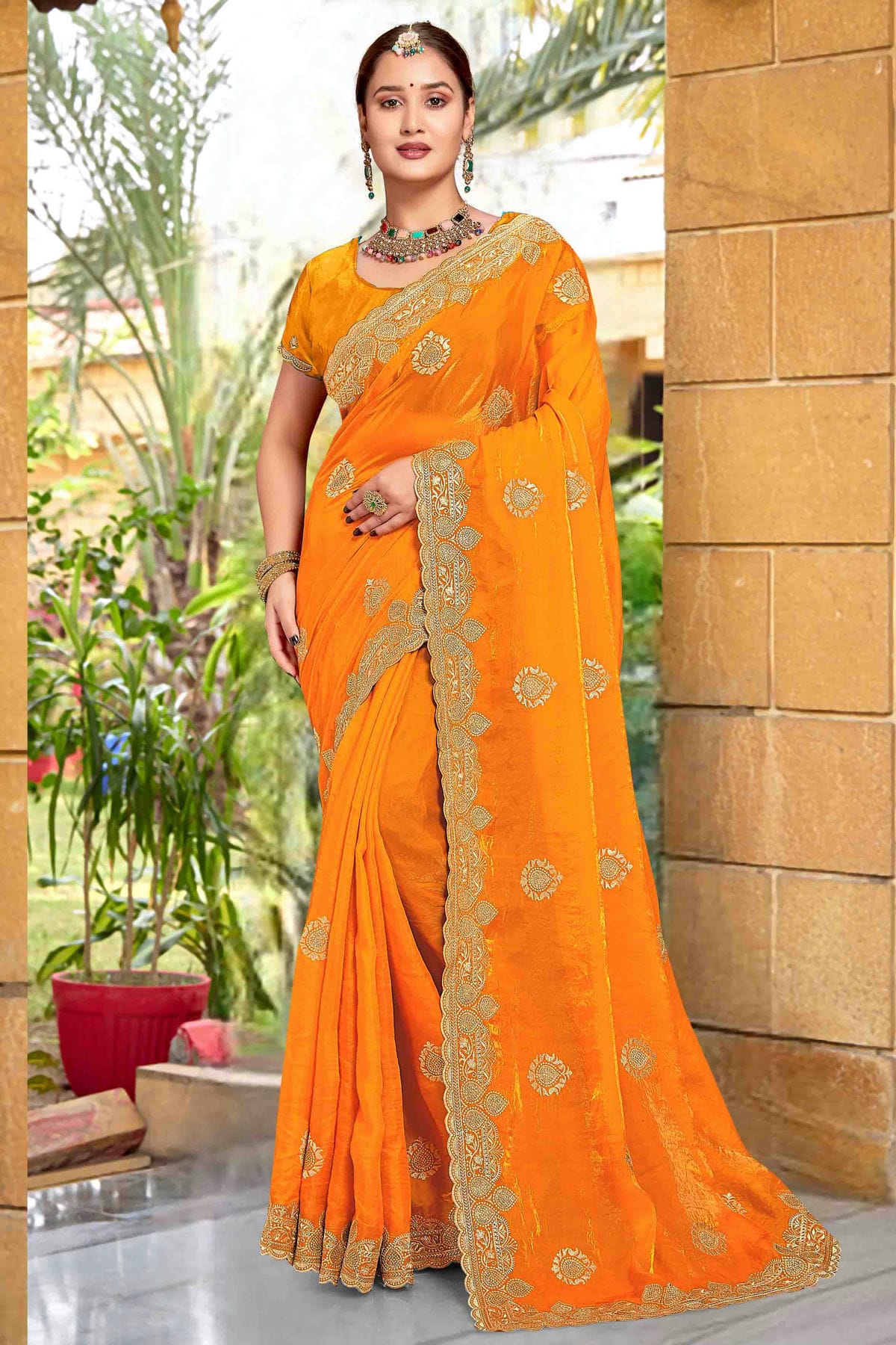 Mustard Colour Silk Designer Saree VSSD1121974