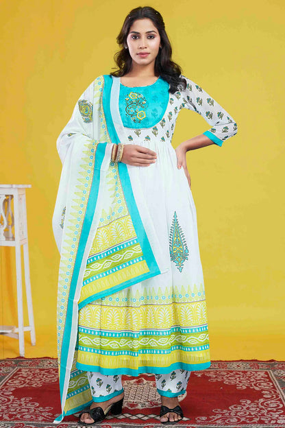 Off White Colour Cotton Stitched Pant Style Suit VSSS1140952