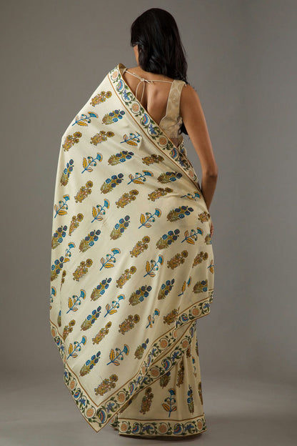 Off White Colour Moss Saree VSSD1180155