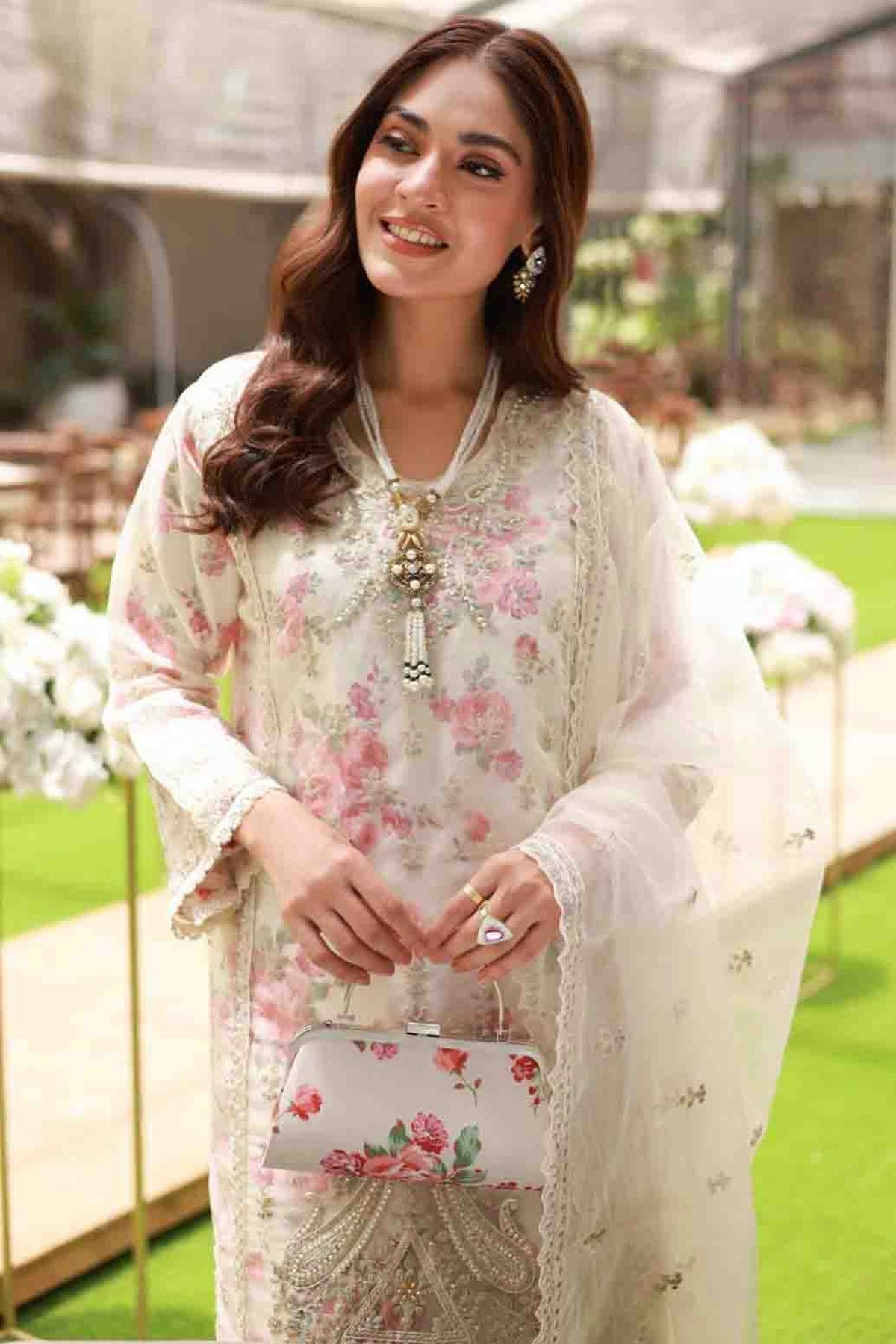 Off White Colour Organza Silk Pakistani Suit VSSM1140899