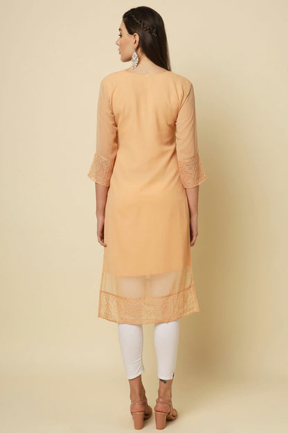 Peach Colour Georgette Kurti VSKR1111200