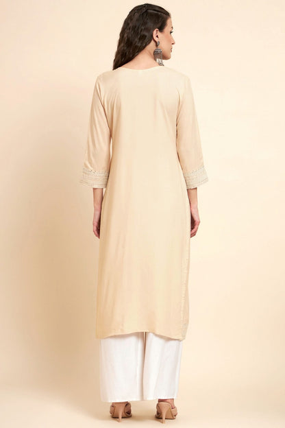 Peach Colour Rayon Kurti VSKR1111069