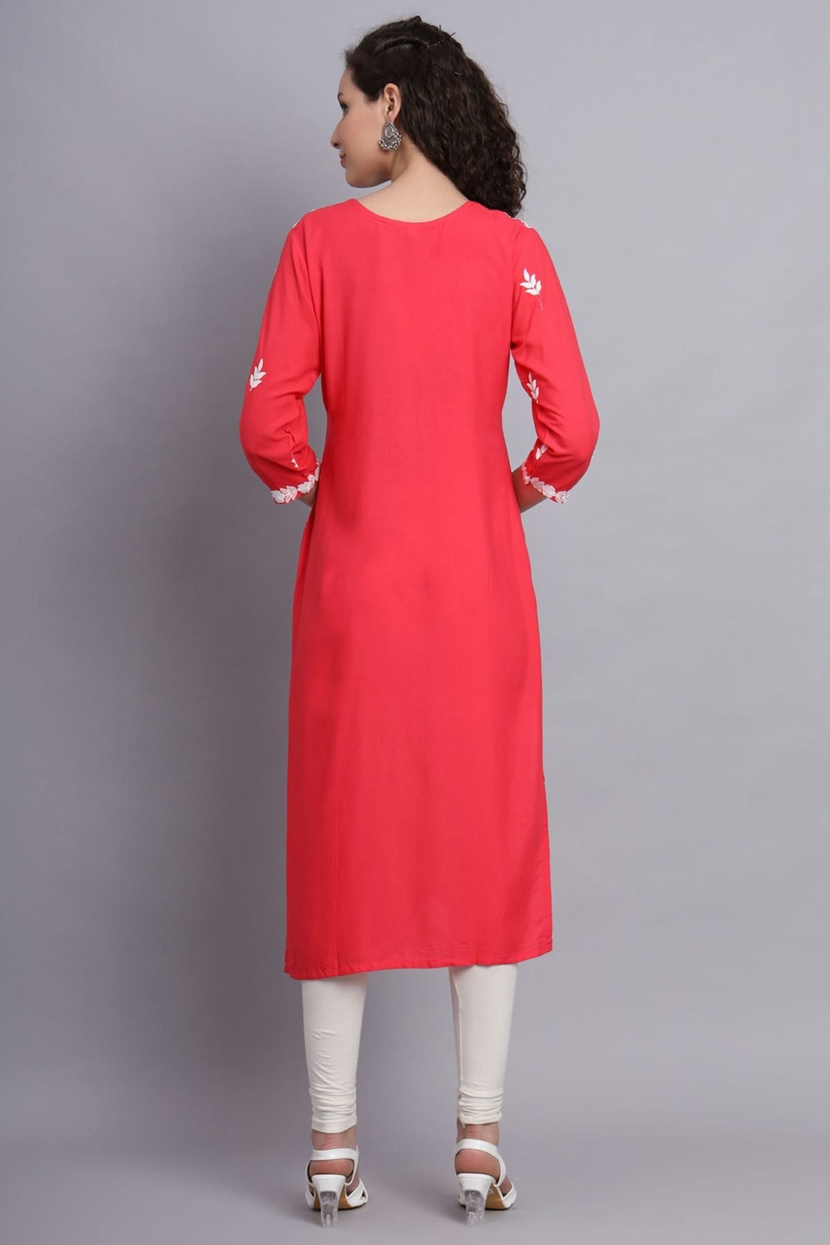 Peach Colour Rayon Kurti VSKR1111146