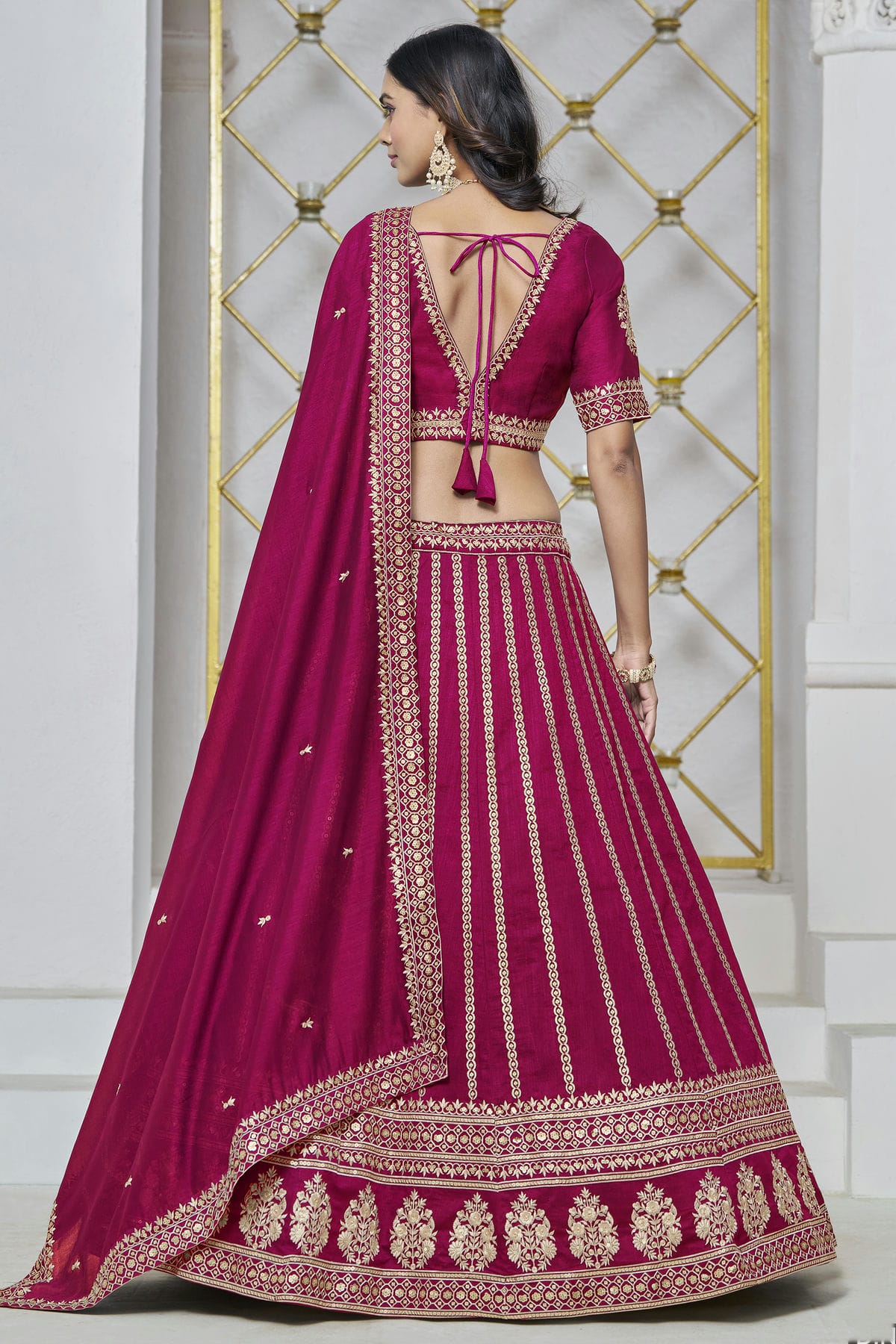 Pink Colour Art Silk Lehenga Choli VSLC1050644