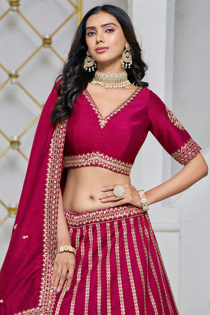 Pink Colour Art Silk Lehenga Choli VSLC1050644