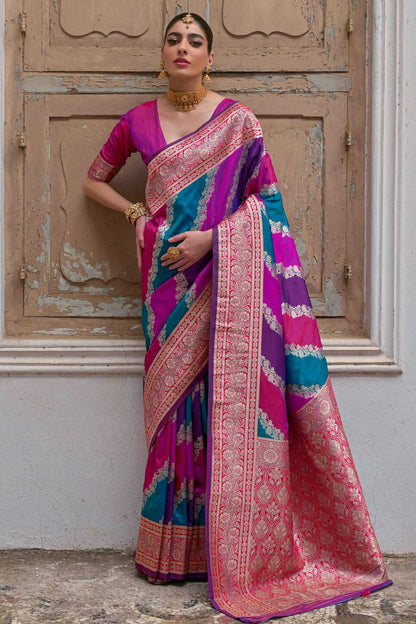 Pink Colour Banarasi Silk Traditional Saree VSSD1260042