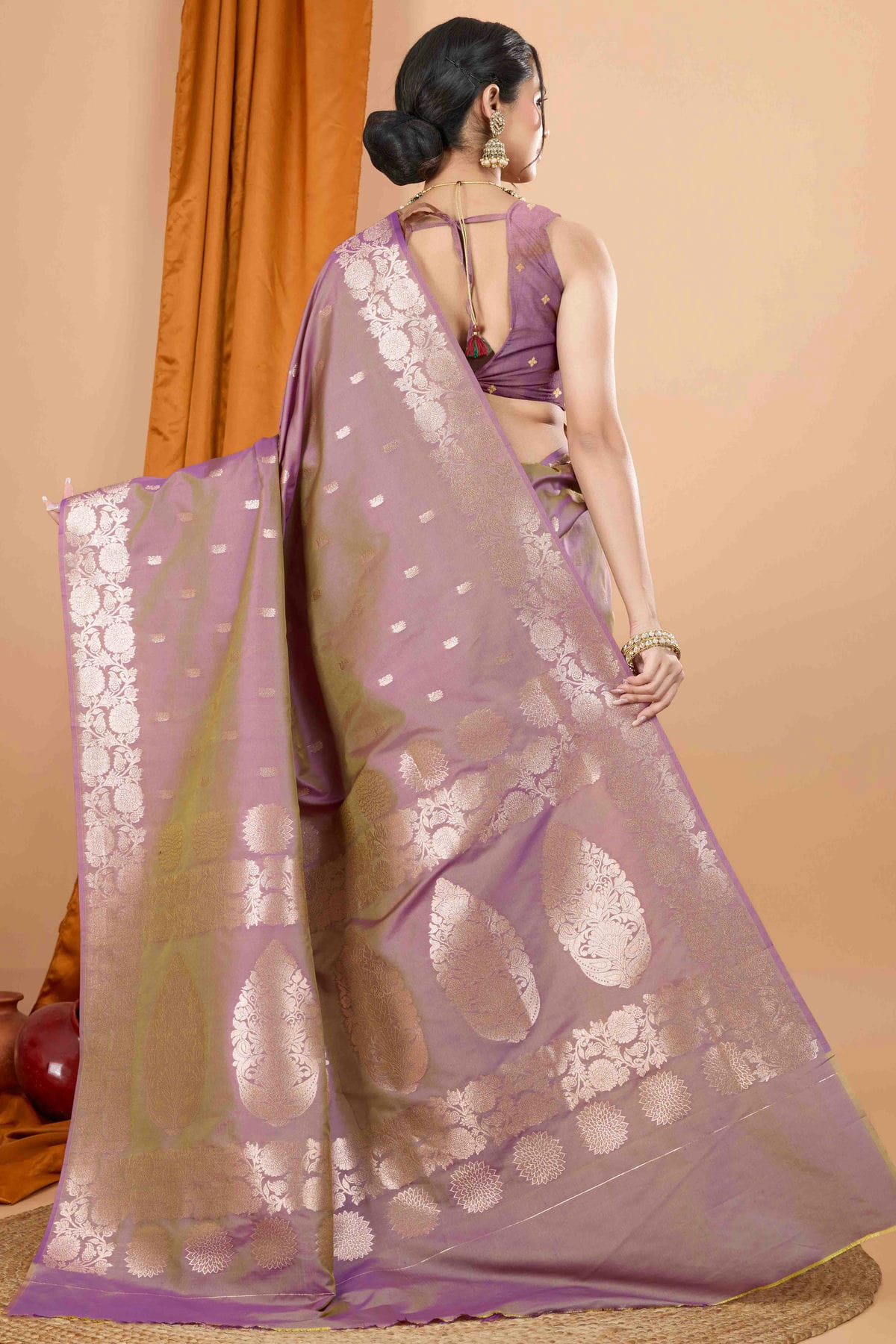 Pink Colour Banarasi Silk Woven Work Traditional Saree VSSD1113532