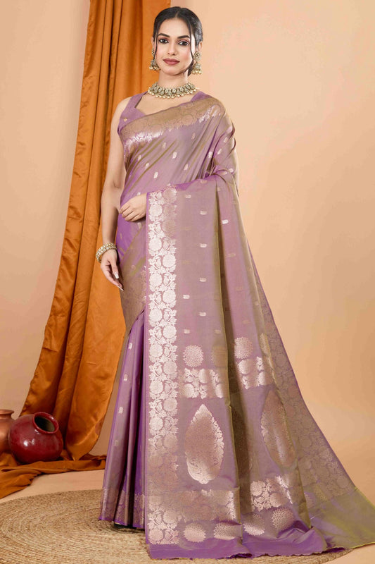 Pink Colour Banarasi Silk Woven Work Traditional Saree VSSD1113532