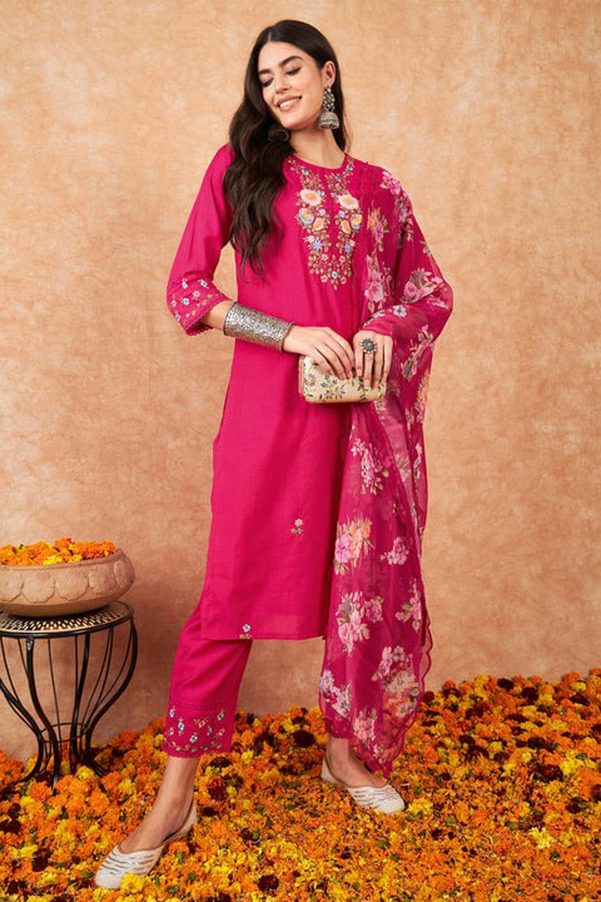 Pink-Colour-Embroidery-Viscose-Chanderi-Stitched-Suit-VSSS1112473