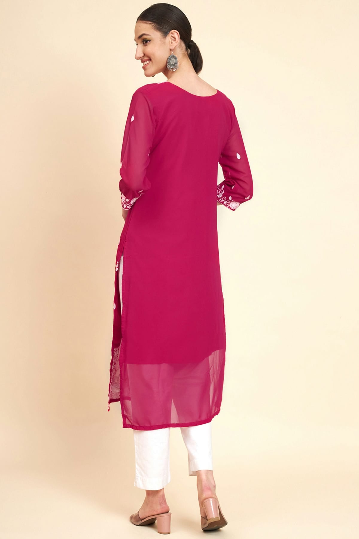Pink Colour Georgette Kurti VSKR1111050