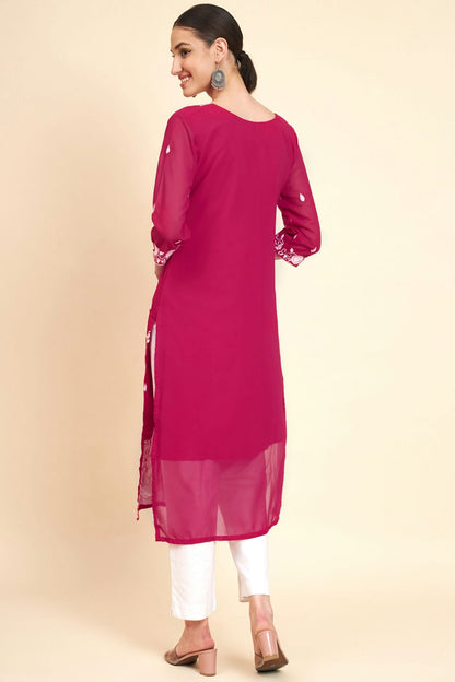 Pink Colour Georgette Kurti VSKR1111050