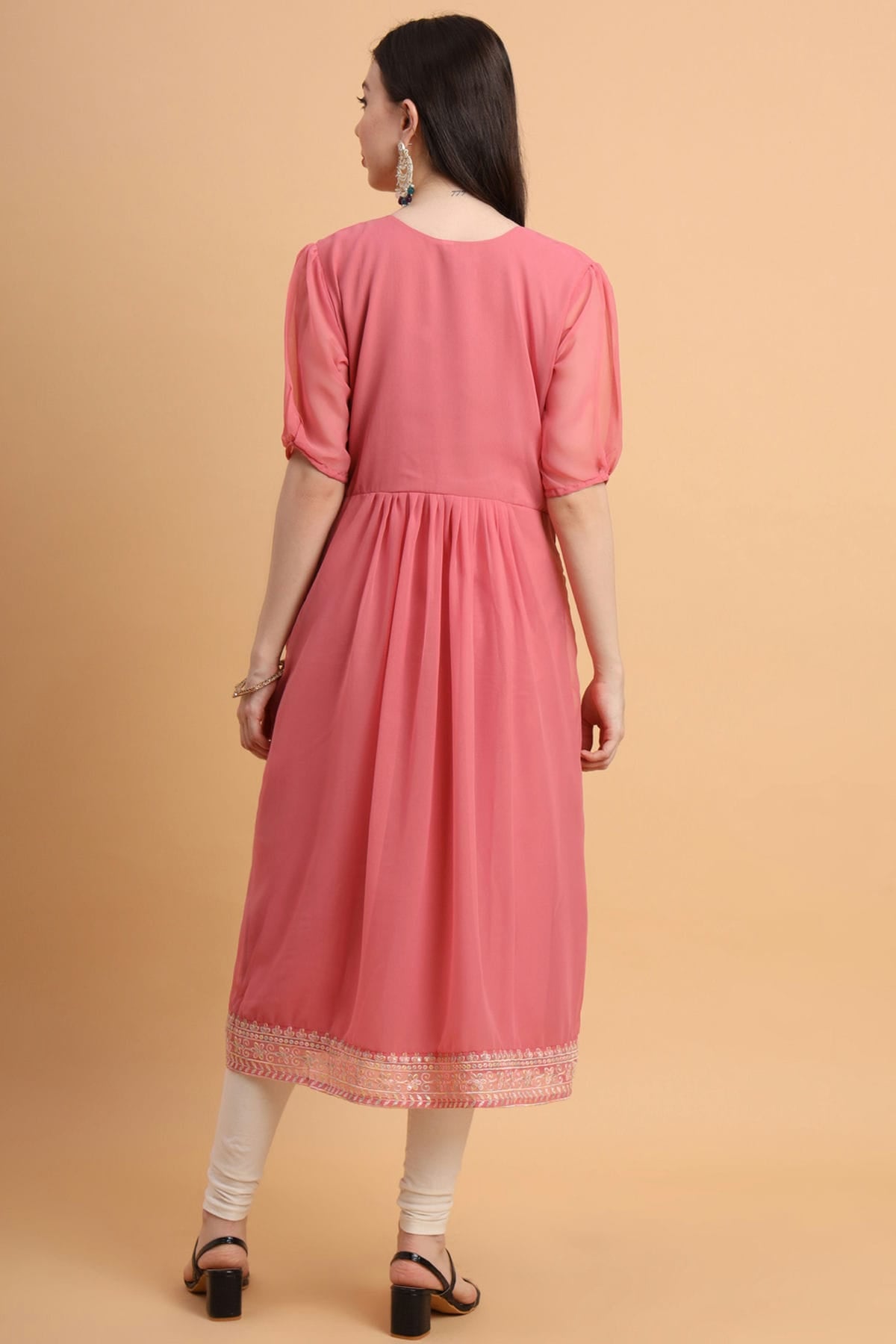 Pink Colour Georgette Kurti VSKR1111169