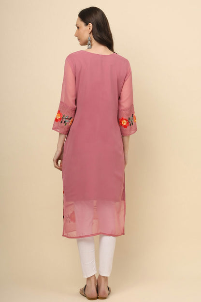 Pink Colour Georgette Kurti VSKR1111203
