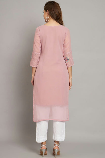 Pink Colour Georgette Kurti VSKR1111210