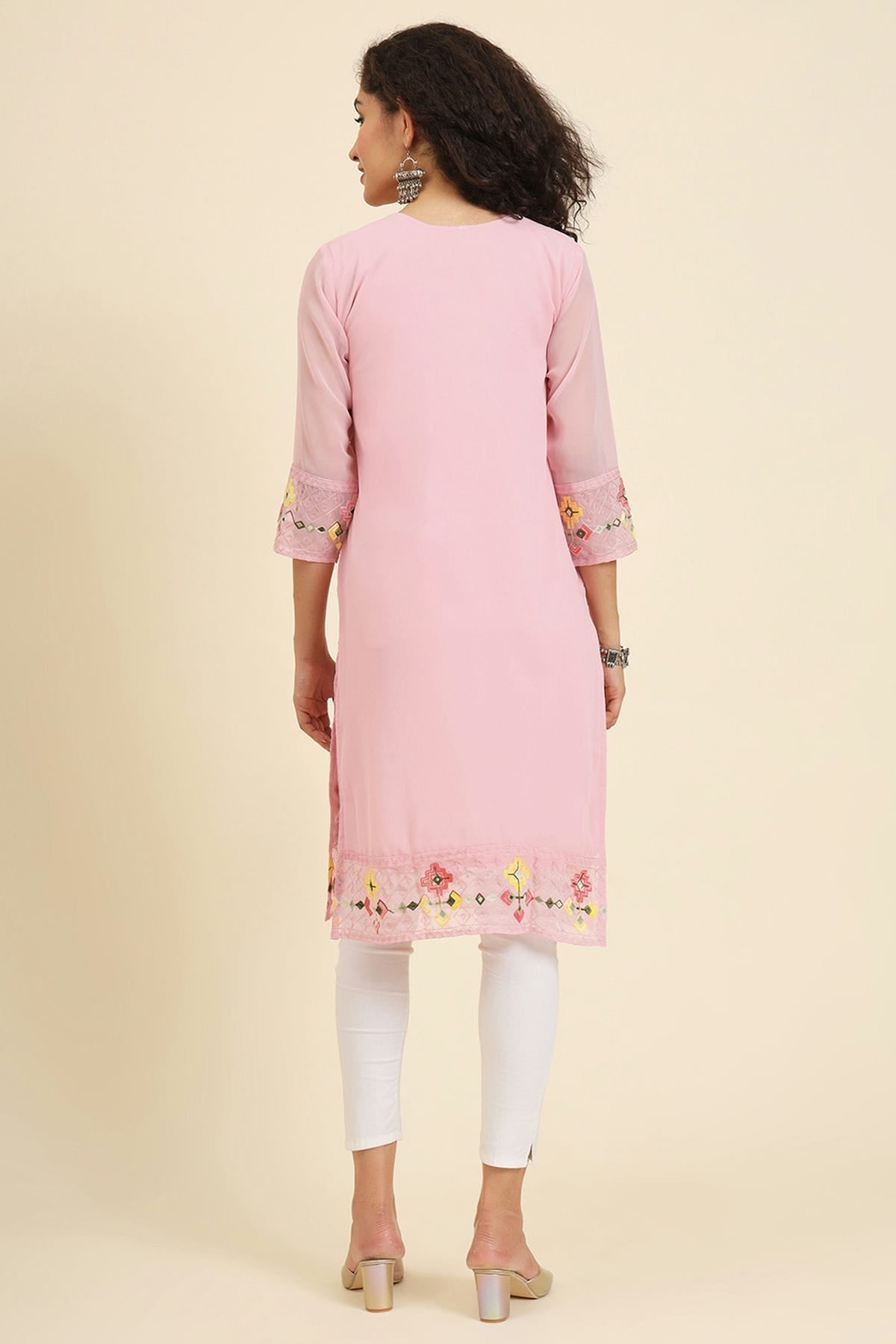 Pink Colour Georgette Kurti VSKR1111246