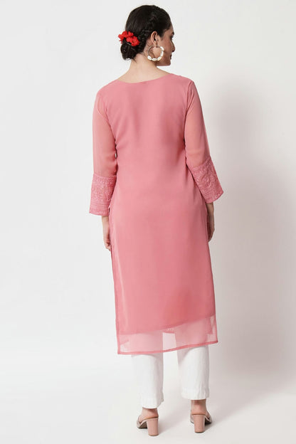 Pink Colour Georgette Kurti VSKR1111285