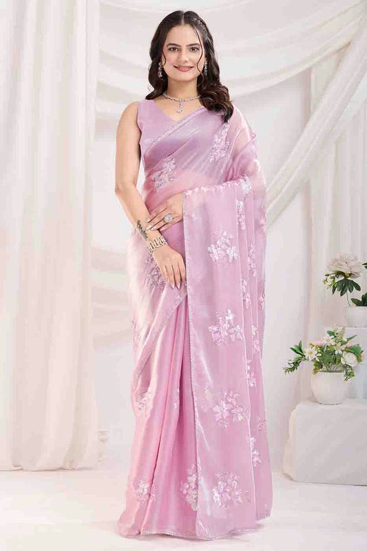 Pink Colour Jimmi Choo Designer Saree VSSD1112843