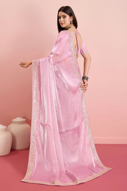 Pink Colour Jimmy Choo Saree VSSD1110451