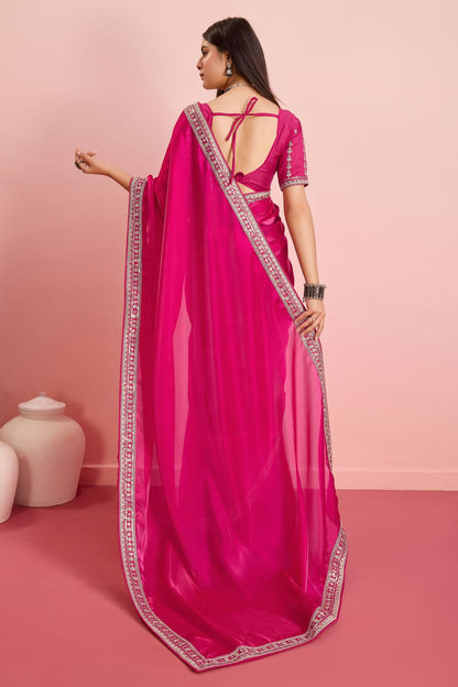 Pink Colour Jimmy Choo Saree VSSD1110453