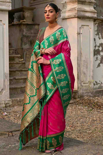 Pink Colour Kanchi Silk Traditional Saree