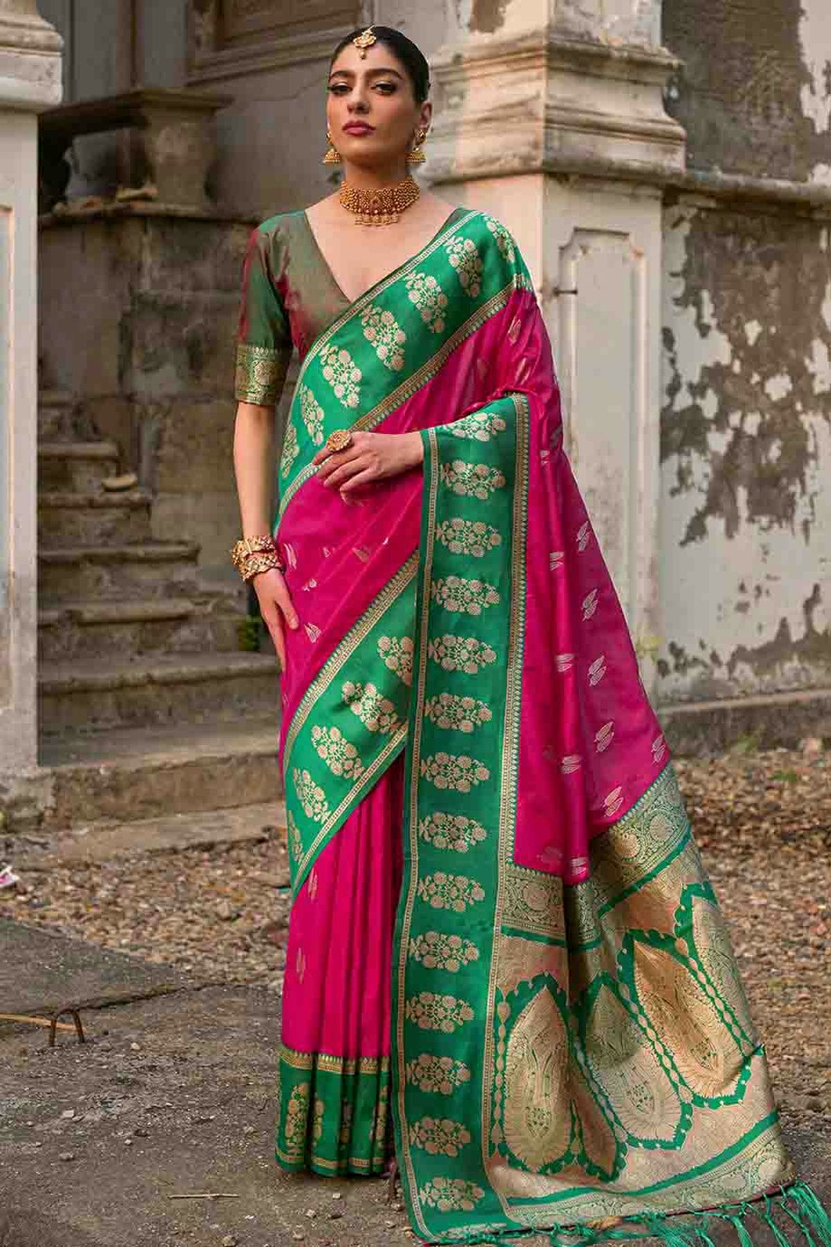 Pink Colour Kanchi Silk Traditional Saree VSSD1260055