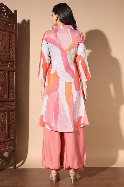 Pink Colour Muslin Kurta And Pant Set VSKR1111298
