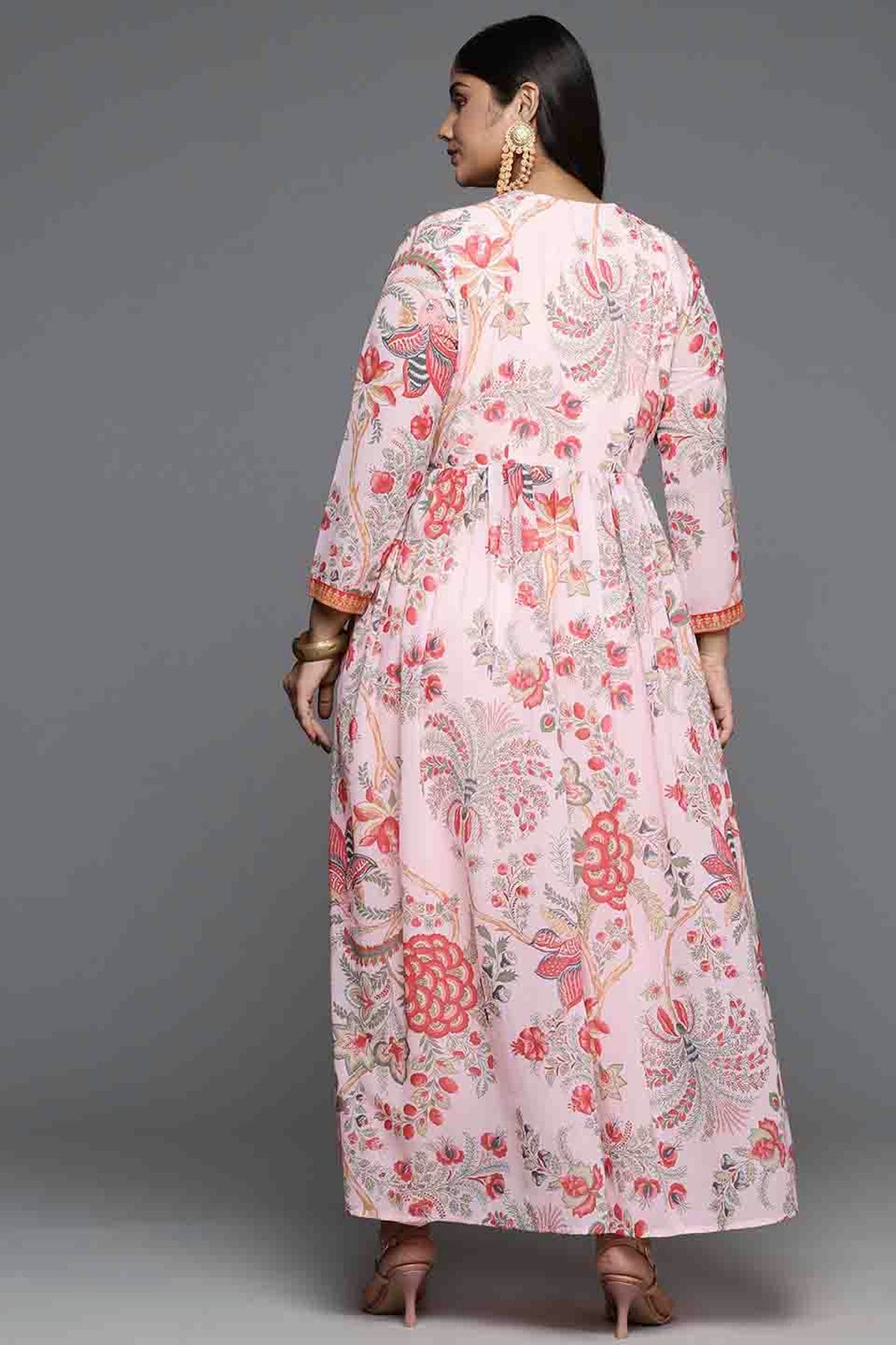 Pink Colour Poly Georgette Stitched Top and Bottom VSSS1113790