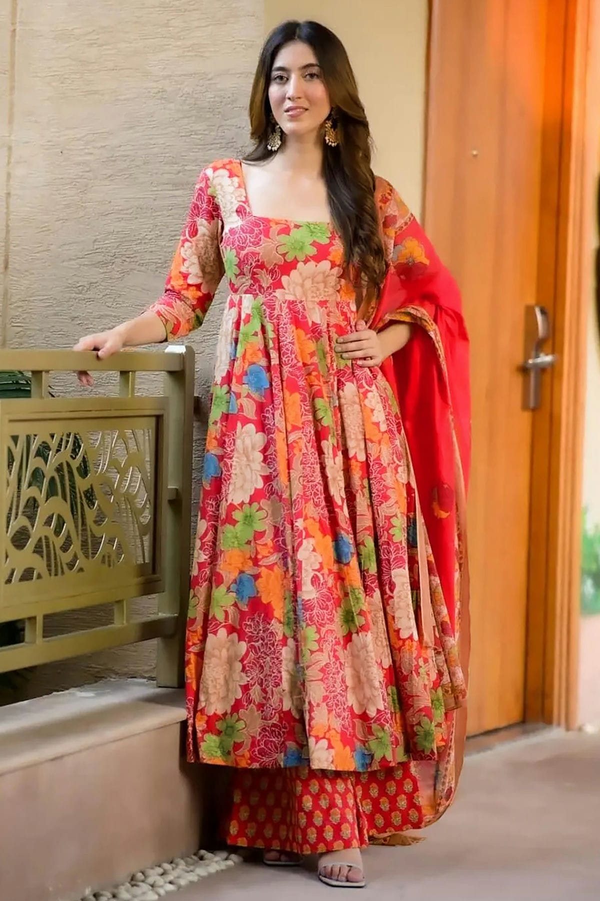 Pink-Colour-Printed-Muslin-Stitched-Suit-VSSS1112460