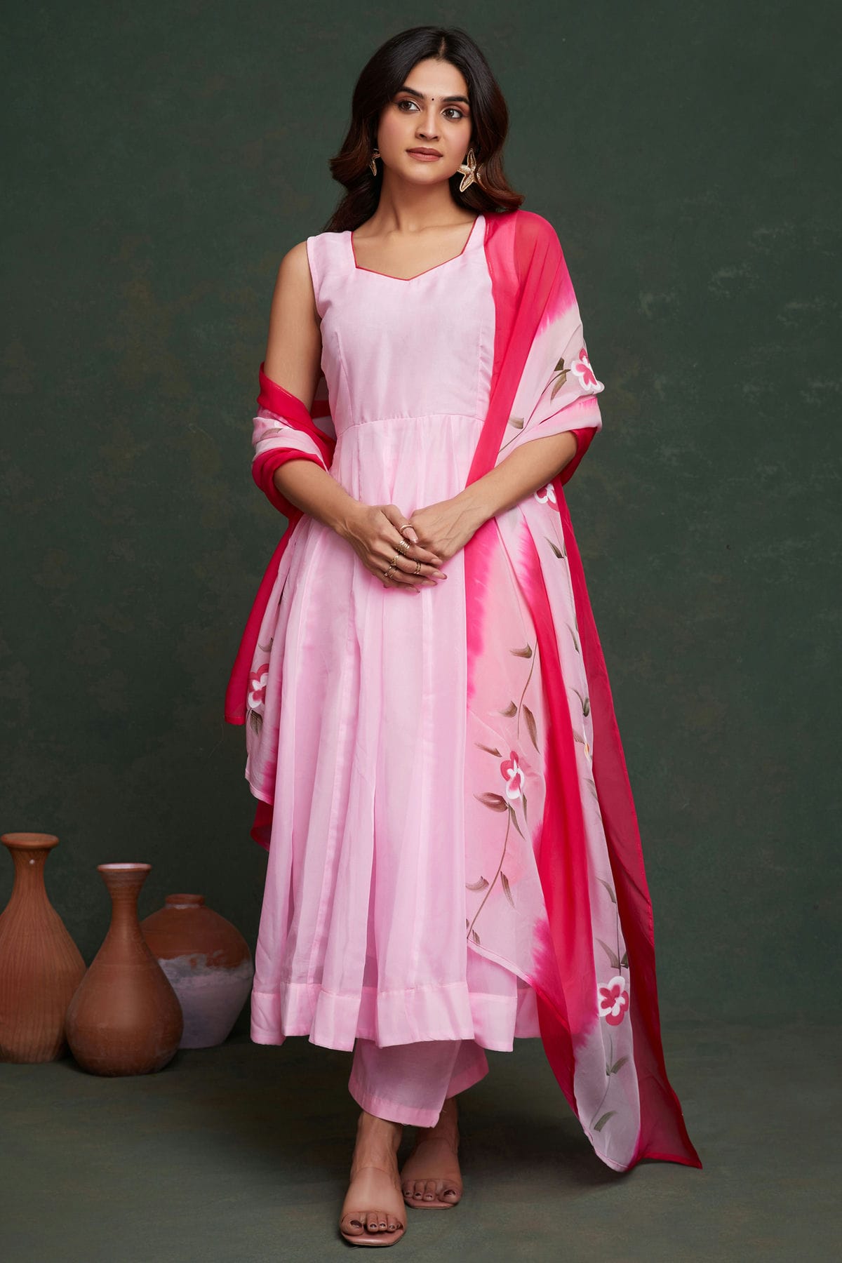Pink-Colour-Printed-Viscose-Organza-Stitched-Suit-VSSS1112465