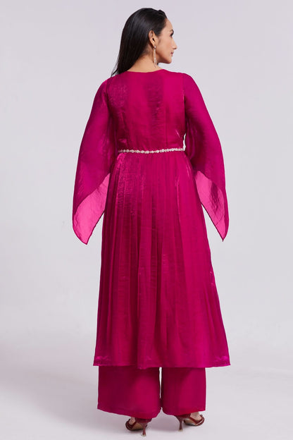 Pink Colour Pure Organza Indo Western Dress VSTP1080911