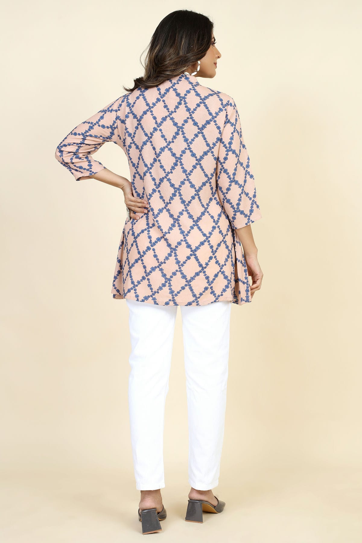 Pink Colour Rayon Printed Work Readymade Top VSTP1110747