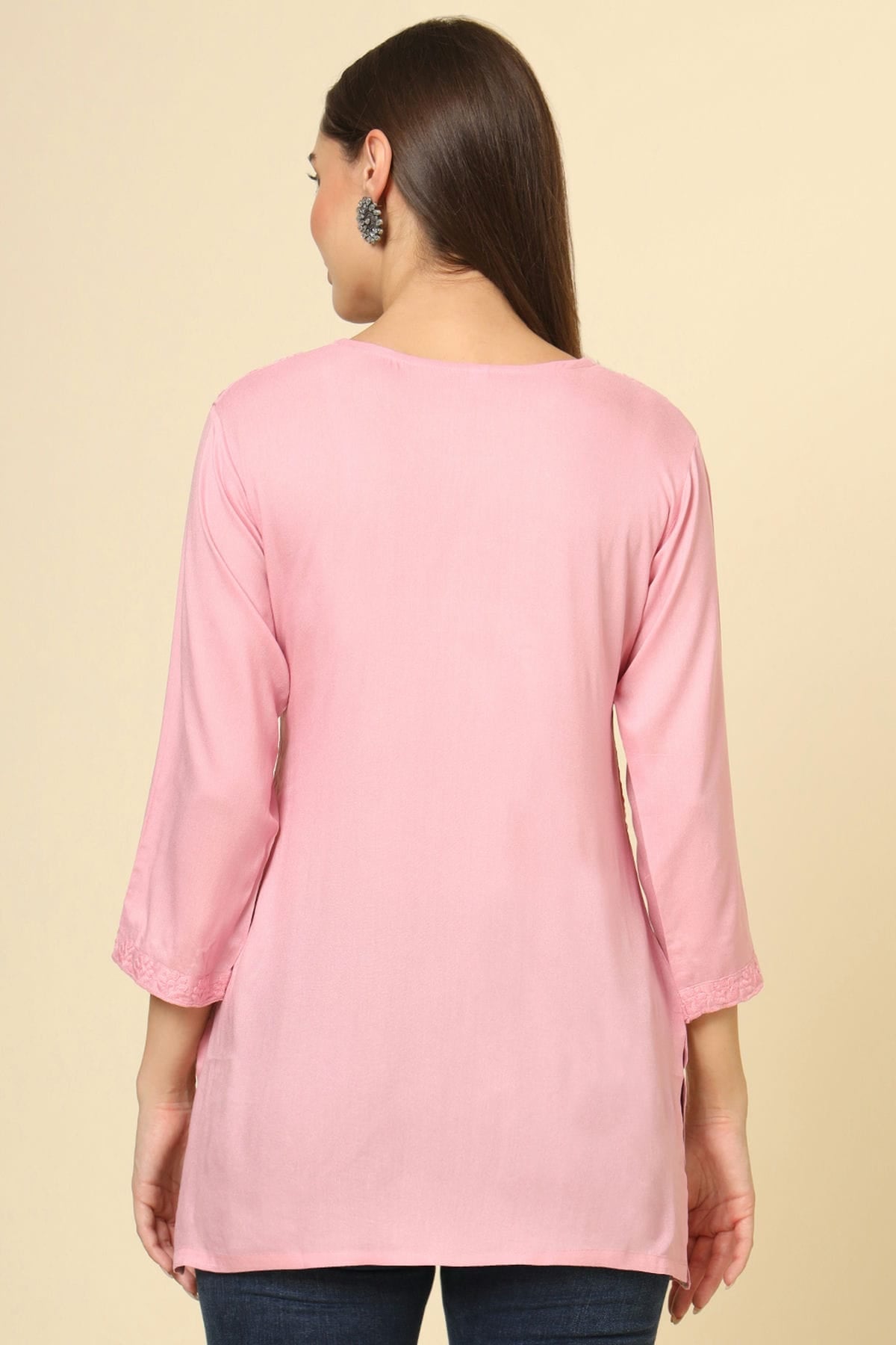 Pink Colour Rayon Readymade Top VSTP1110873